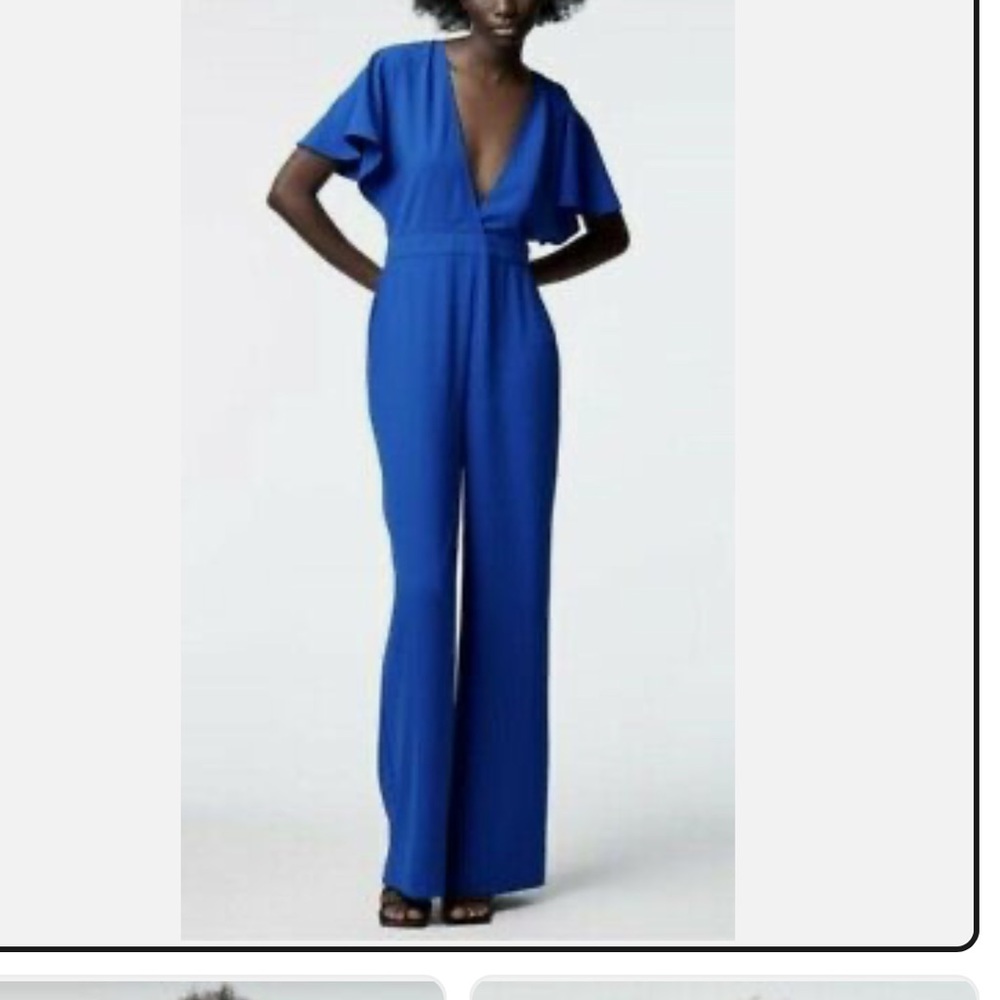 Zara royal blue jumpsuit brand new medium